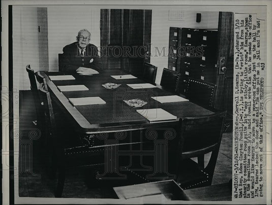 1961 Press Photo Rep Carroll D Kearne Says Rep Clayton Wants His Committee Room - Historic Images