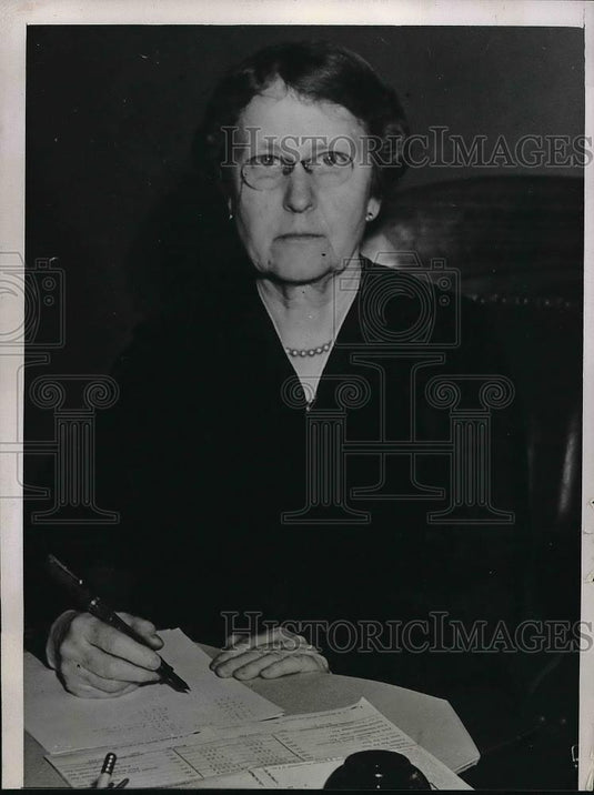 1938 Press Photo Mrs. Weilda M. Robinson Widow late Sen. Joseph t. Robinson - Historic Images