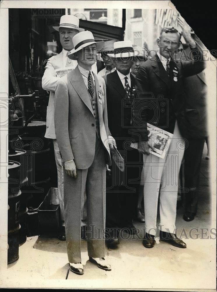 1928 Press Photo Mayor Jimmie Walker Leaving Democratic Convention in Houston - Historic Images