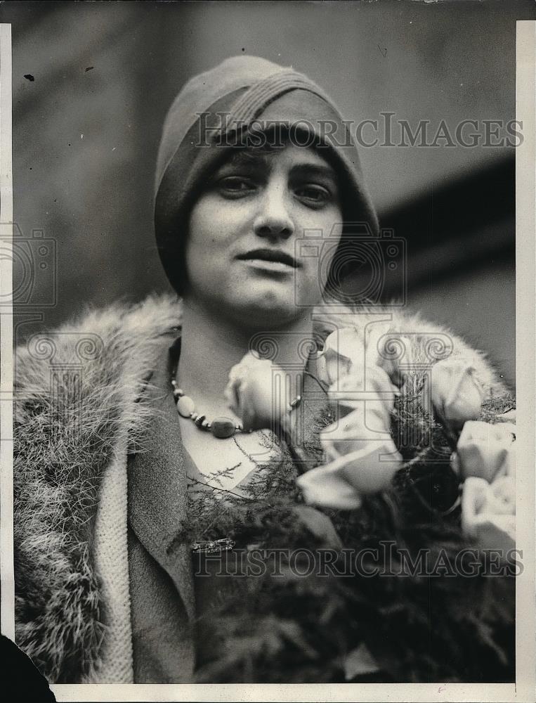 1929 Press Photo Mrs Eben Luskin, sponsor at Comoco luncheon - Historic Images