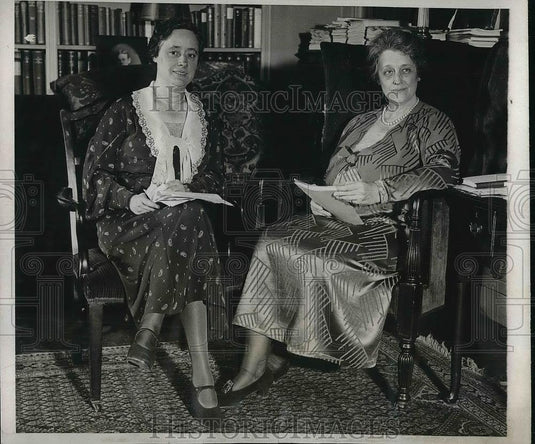1932 Press Photo Cornelia Van Asch Van Wyck of Holland & Mrs James Stewart Cushm - Historic Images