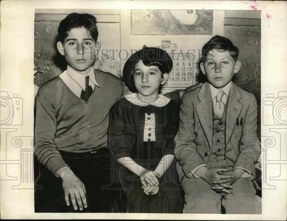 1935 Press Photo Tommy Fusori, Margaret Lo Monaco, Charles Fusori - Historic Images