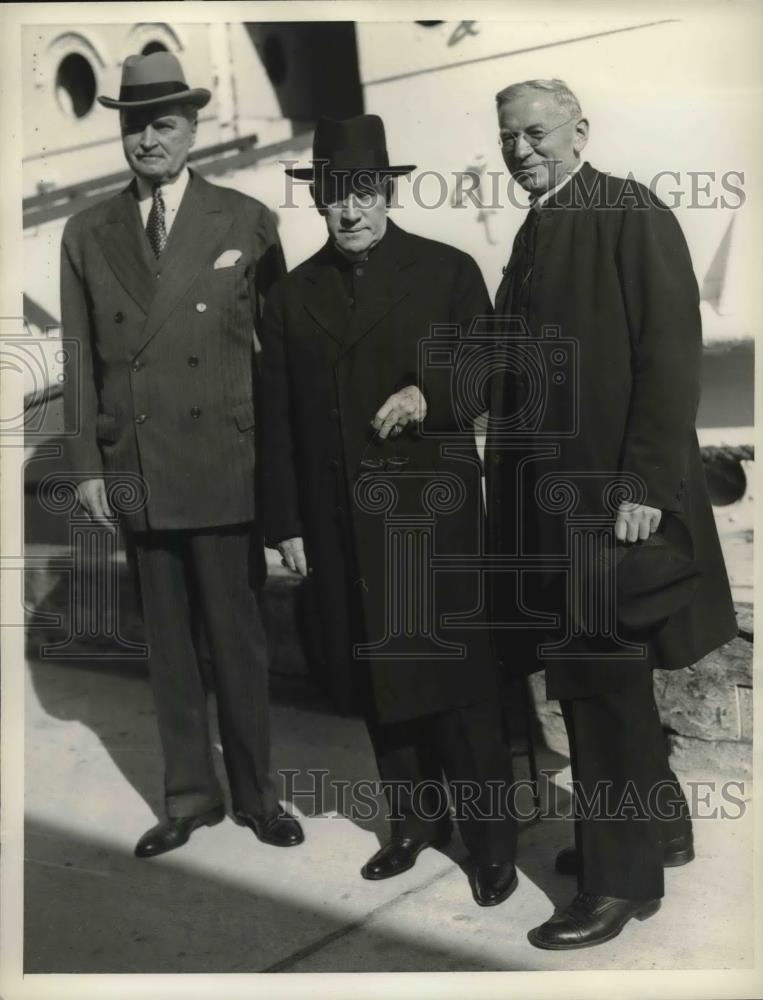 1936 Press Photo Patrick Cardinal Nayes, Reverend Bernard Kevenhoerster - Historic Images