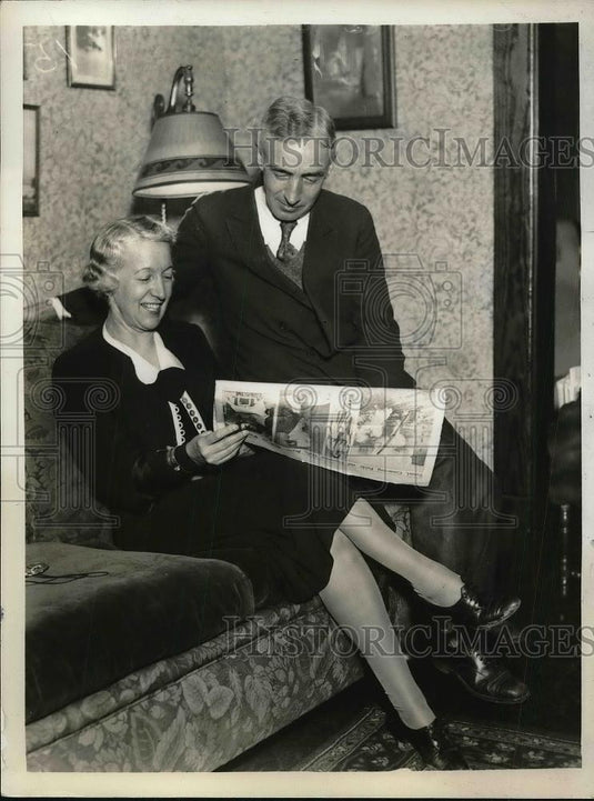 1932 Press Photo Nell Moley & brother James Moley in Berea, Ohio - Historic Images