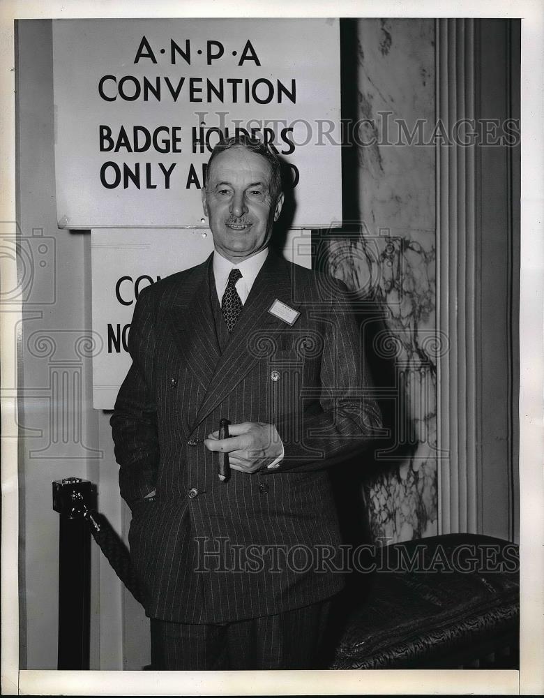 1941 Press Photo Walter M Dear Publisher of Jersey Journal at ANPA Convention - Historic Images