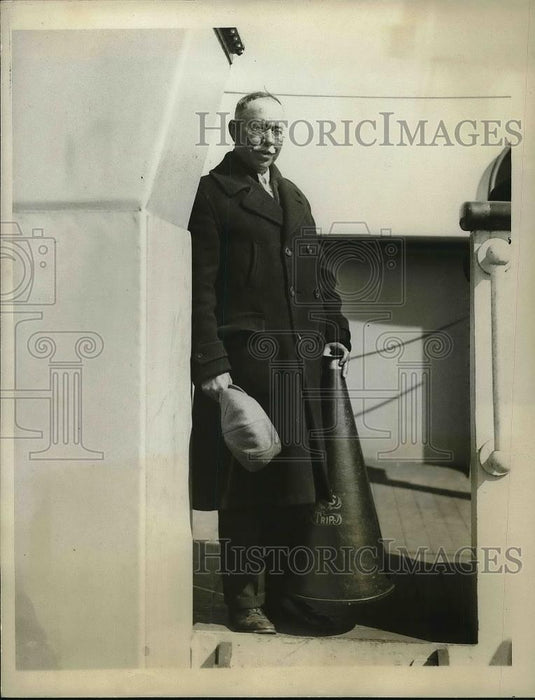 1927 Press Photo Capt. J.H Rickards, who built the fastest Pacific Liner, - Historic Images