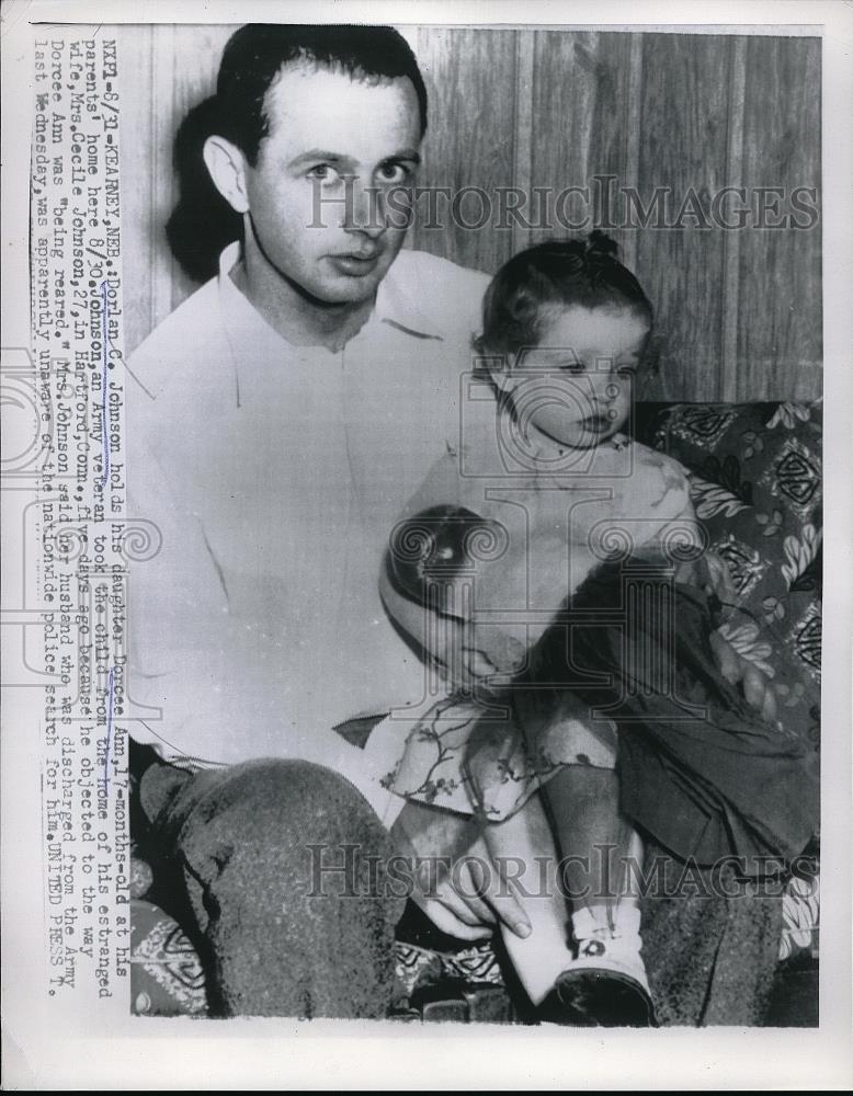 Press Photo Dorlan C Johnson with his daughter Dorcee Ann - Historic Images