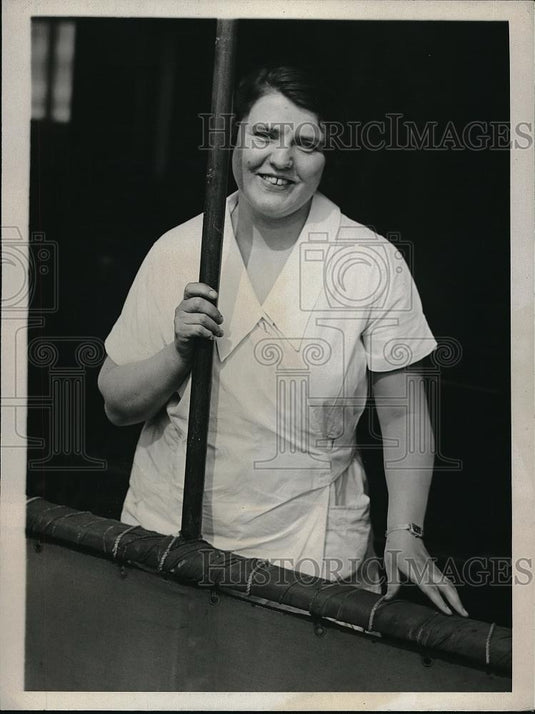 1932 Press Photo Mrs. Jack Frost, Colonel Charles H. Consolvo Yacht Marcon - Historic Images