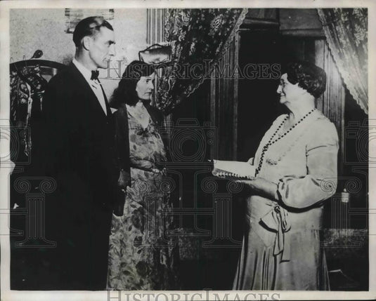 1932 Press Photo Elizabeth Lawson performed her ex-husband's wedding ceremony - Historic Images