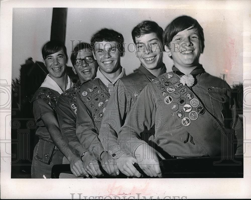 1989 Press Photo Boy Scouts, M Letton, M Zorko, T Davis, D Hendershot,P Zorko - Historic Images