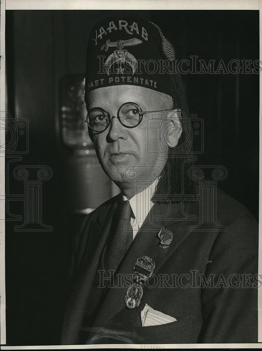 1932 Press Photo Thomas Law Elected Imperial Outer Guard of Shriners - Historic Images