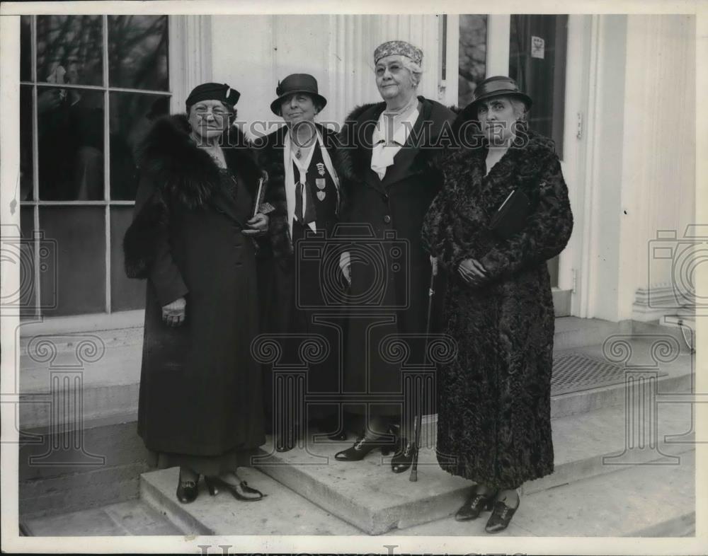 1934 Press Photo AWM officers, Mrs Ochiltree, Mrs McCluer,Mrs Boone, Rep Jenckes - Historic Images