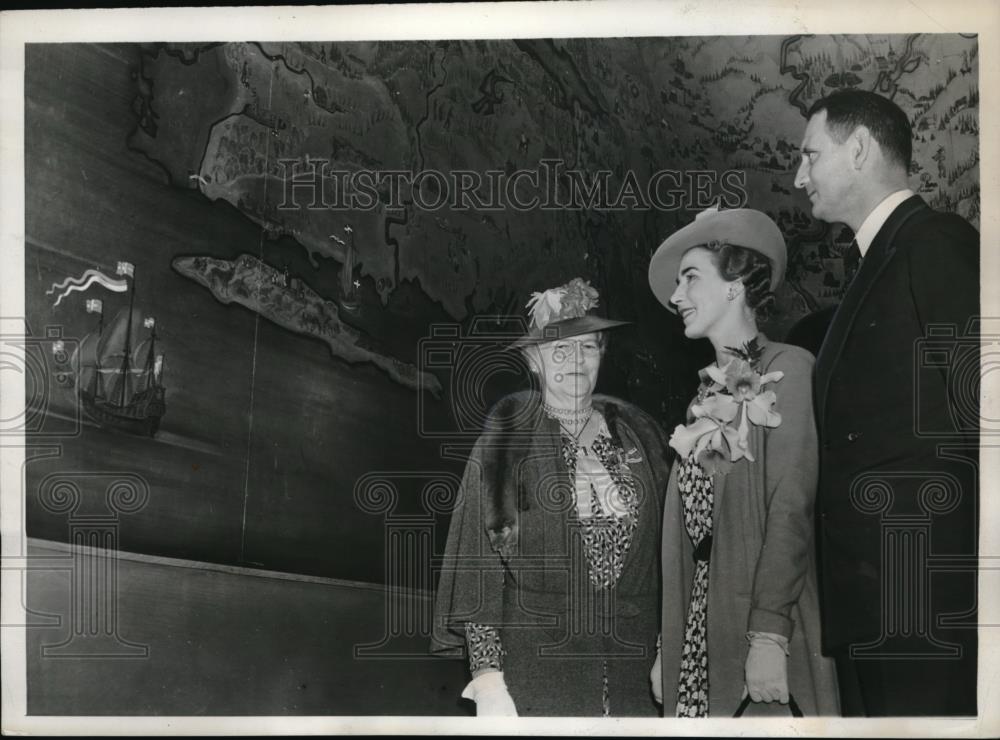 1939 Press Photo Mrs. Joseph Hutchinson,Princess Ingrid &amp; Prince Frederik - Historic Images