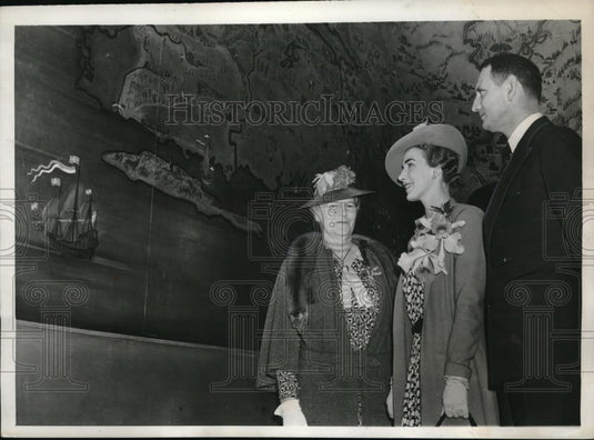 1939 Press Photo Mrs. Joseph Hutchinson,Princess Ingrid & Prince Frederik - Historic Images