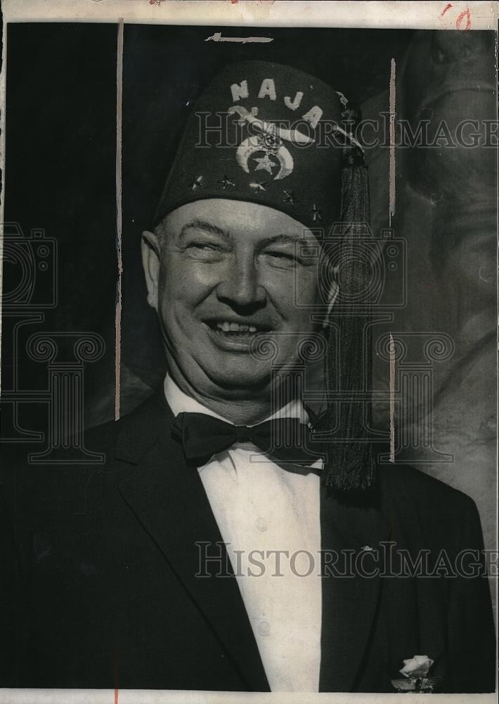 1956 Press Photo Gerald D. Crary posing for photo - Historic Images