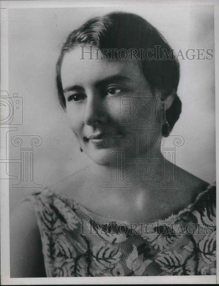 1937 Press Photo Mrs Alf Landon, wife of Kansas Givernor - Historic Images