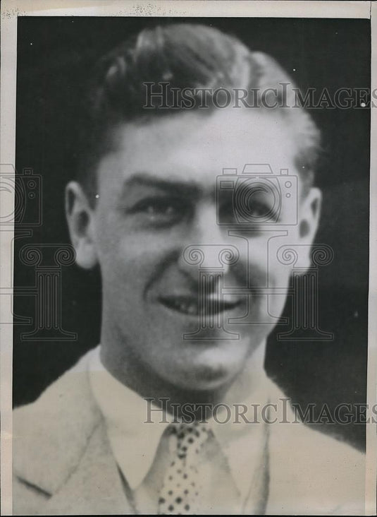 1941 Press Photo Ellis Friedrichs of Peoria, Ill. lost at sea on way to England - Historic Images