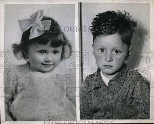 1946 Press Photo Children find & drink whiskey bottle Aurelia De Larosa,4, dies - Historic Images