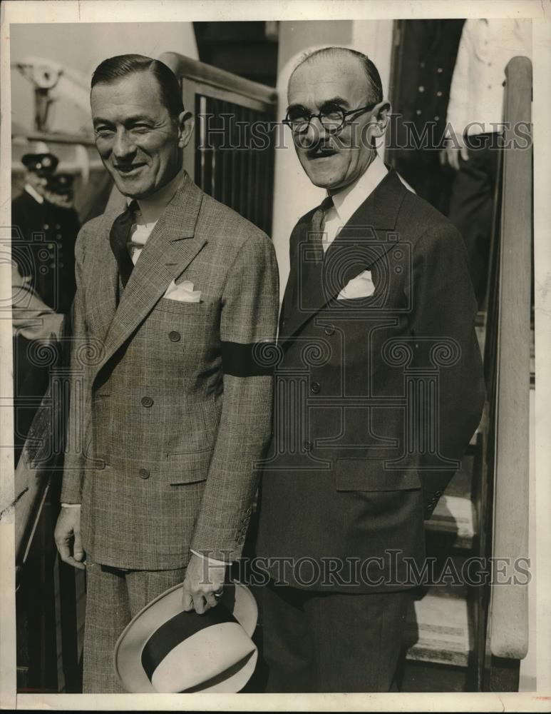 1932 Press Photo Former NYC Mayor James J Walker returns from Vacation - Historic Images