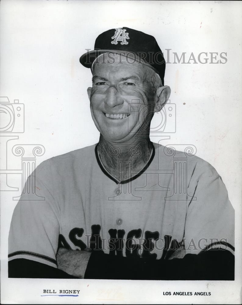 1965 Press Photo Bill Rigney Los Angeles Angels - Historic Images