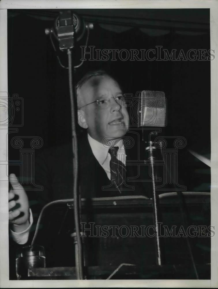 1940 Press Photo Alf M. Landon, nominal head of the Republican party speaking - Historic Images