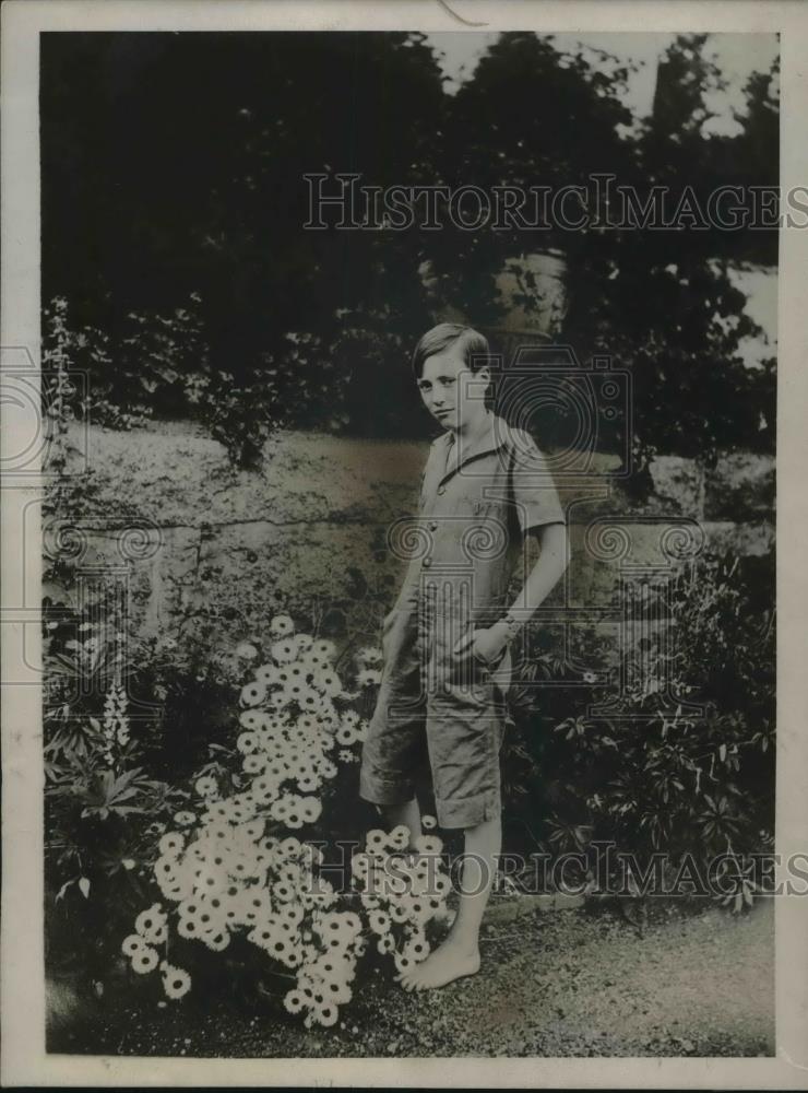 1923 Press Photo Carl Gustaf Oscar Hereditary Prince of Sweden - Historic Images