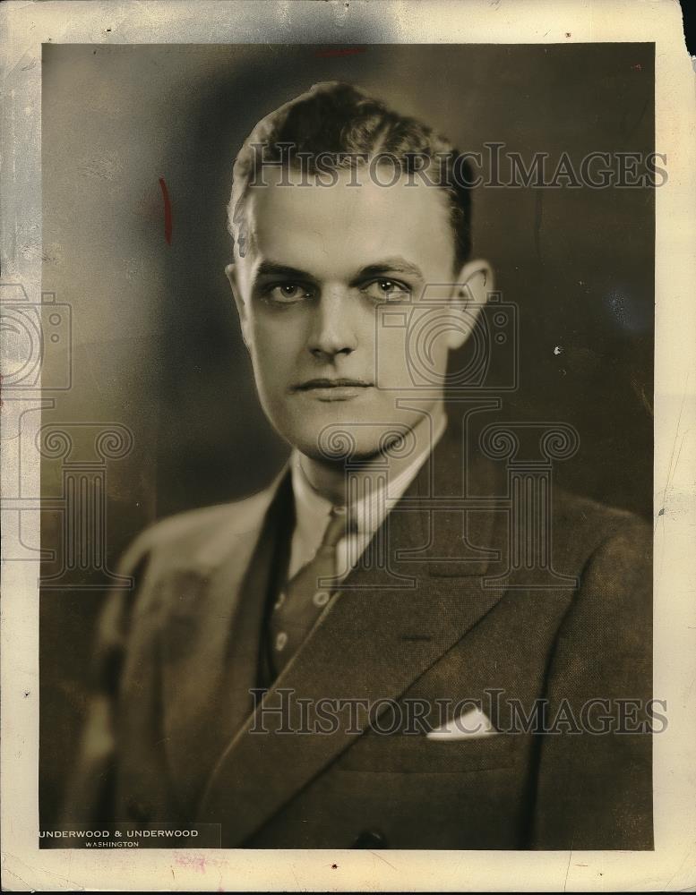 1934 Press Photo John Lang President of National Student Federation of America - Historic Images