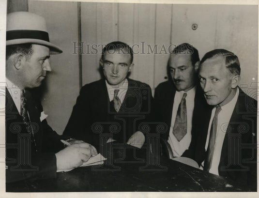 1932 Press Photo Detective Hudson Eller P.T. Lee T.N. Erickson - Historic Images