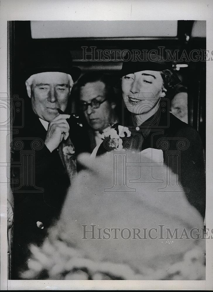 1933 Press Photo Sir Francis Lindley, British Amb to Toyko &amp; daughter Sally - Historic Images