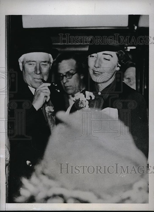 1933 Press Photo Sir Francis Lindley, British Amb to Toyko & daughter Sally - Historic Images