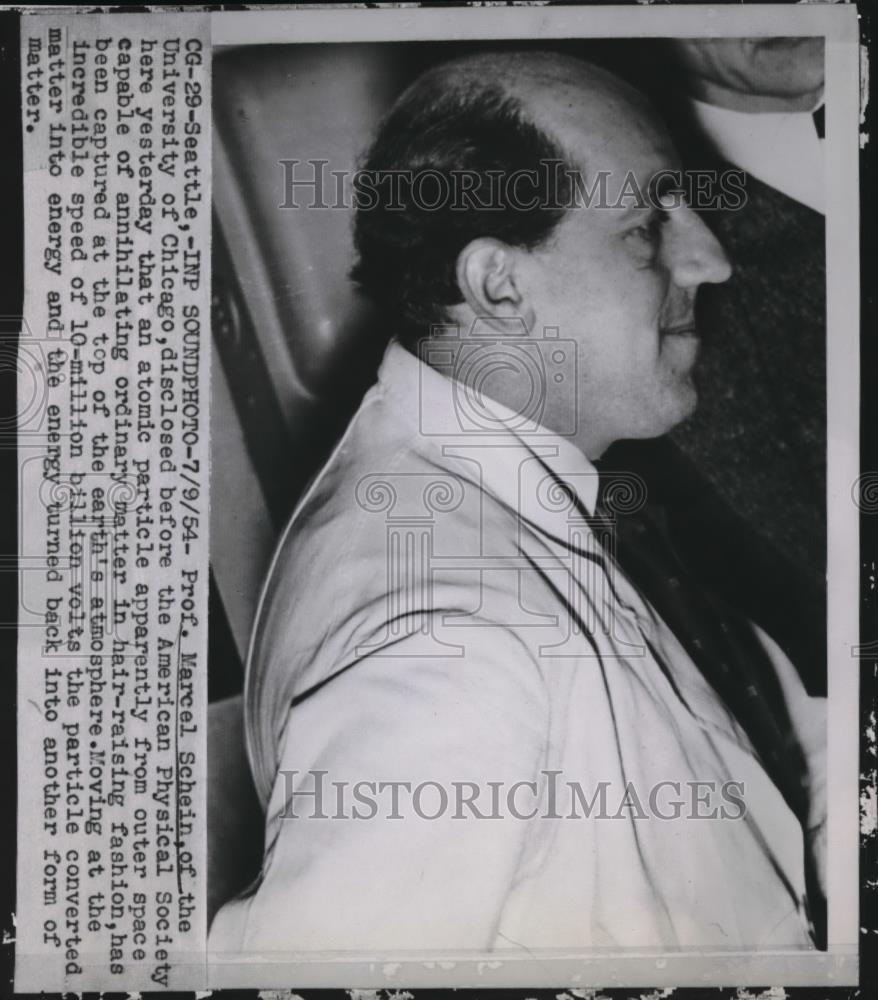 1954 Press Photo Seattle, Prof. Marcel Schein of Univ of Chicago - Historic Images