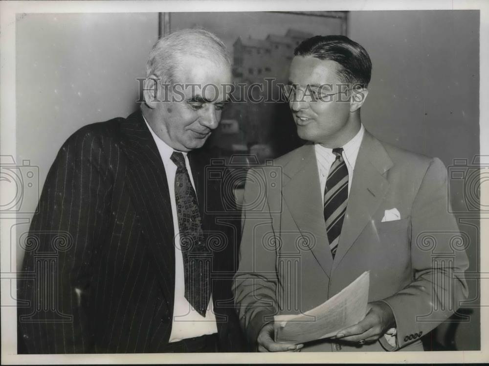 1938 Press Photo Philip Murray, Administration L. Metcalfe Walling - Historic Images