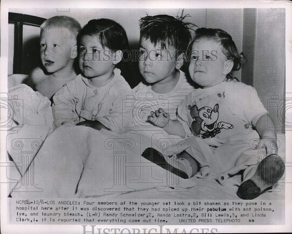 1952 Press Photo Randy Schneider, Manda Lastra, Bill Lewis &amp; Linda Clark at the - Historic Images