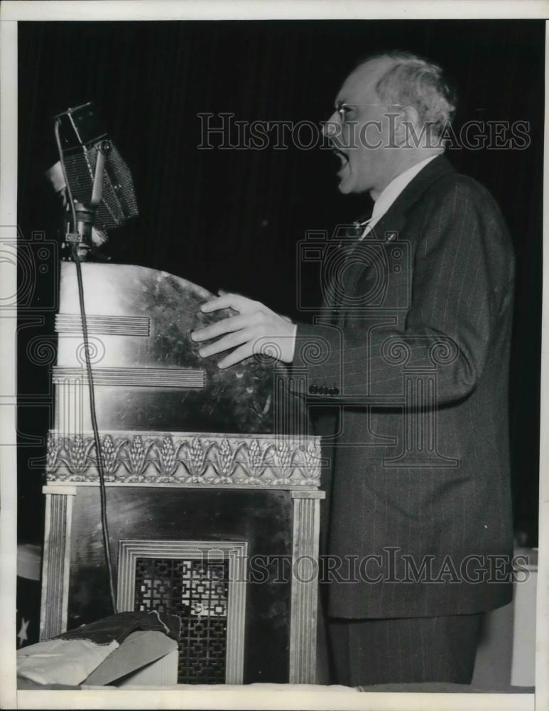 1936 Press Photo Gov. Alfred Landon at rally in the Los Angeles Coliseum - Historic Images