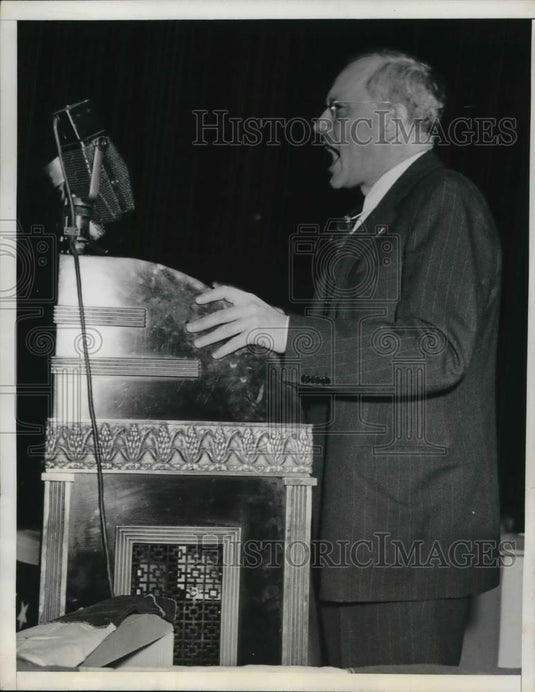 1936 Press Photo Gov. Alfred Landon at rally in the Los Angeles Coliseum - Historic Images