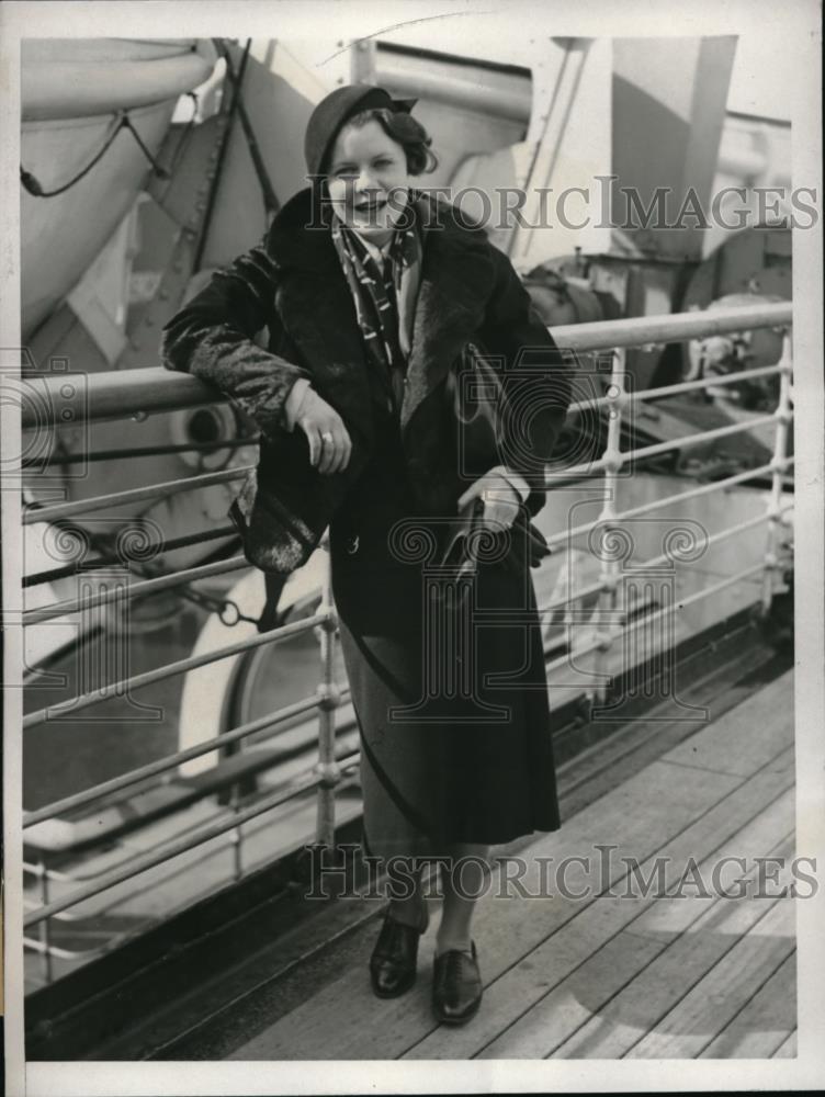 1932 Press Photo Countess Madeleine Hamilton of Stockholm Sweden famous writer - Historic Images