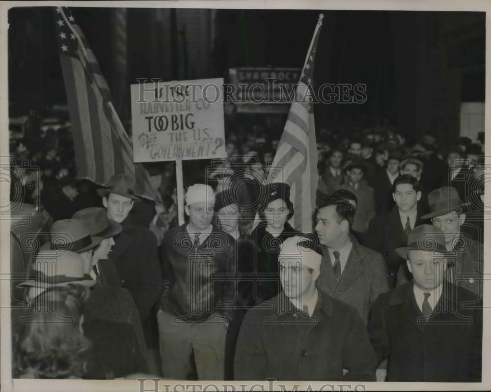 1941 Press Photo Chicago, Ill. Intl Harvester Co AFL-CIO members strikers - Historic Images