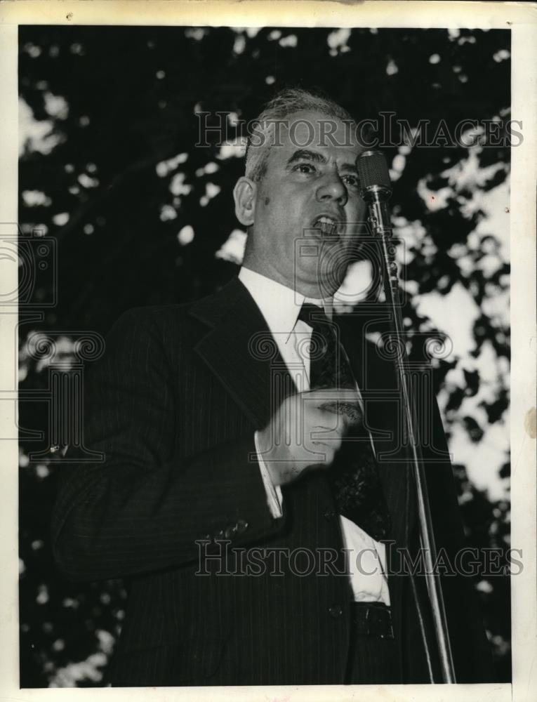 1937 Press Photo CIO Pres. Philip Murray addressing Republic Steel Co. meeting - Historic Images