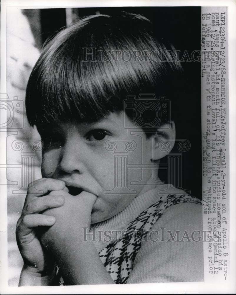 1968 Press Photo Jeffrey Lovell, Son of Astronaut James A Lovell, Seabrook Texas - Historic Images