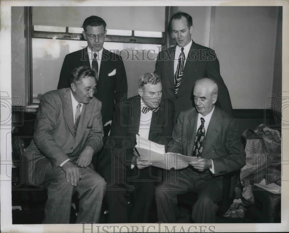 1949 Press Photo CIO Pres. Philip Murray,JG Thommes,DJ McDonald,A Goldberg - Historic Images