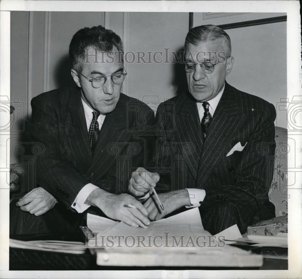 1943 Press Photo William Harridge American league President Ford Frick - Historic Images