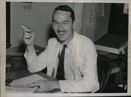 1937 Press Photo Ernest Hudgins Owner of Farm Involved In Mix Up In Washington - Historic Images