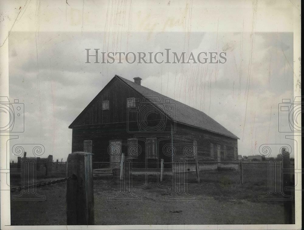 1936 Press Photo Mennonite Church In Villa Cuachtermoc Mexico - Historic Images