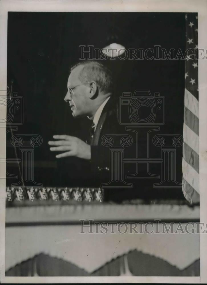 1936 Press Photo Gov. Alf Landon at Pittsburgh, PA - Historic Images