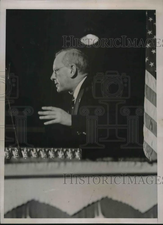 1936 Press Photo Gov. Alf Landon at Pittsburgh, PA - Historic Images