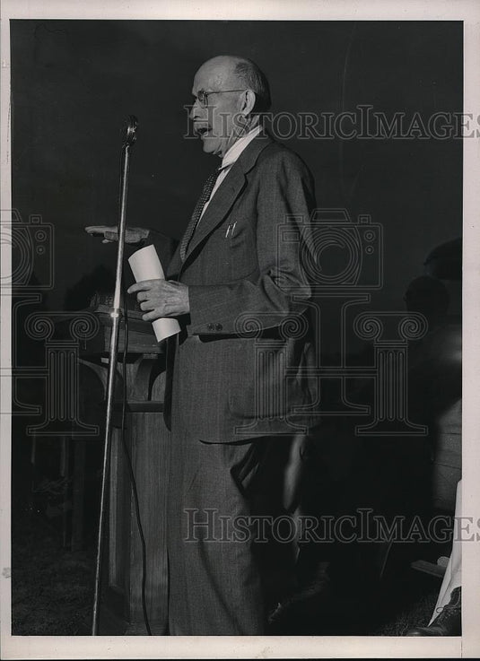 1939 Press Photo Michigan Gov Luren Dickinson Speaks At Royal Oak High School - Historic Images