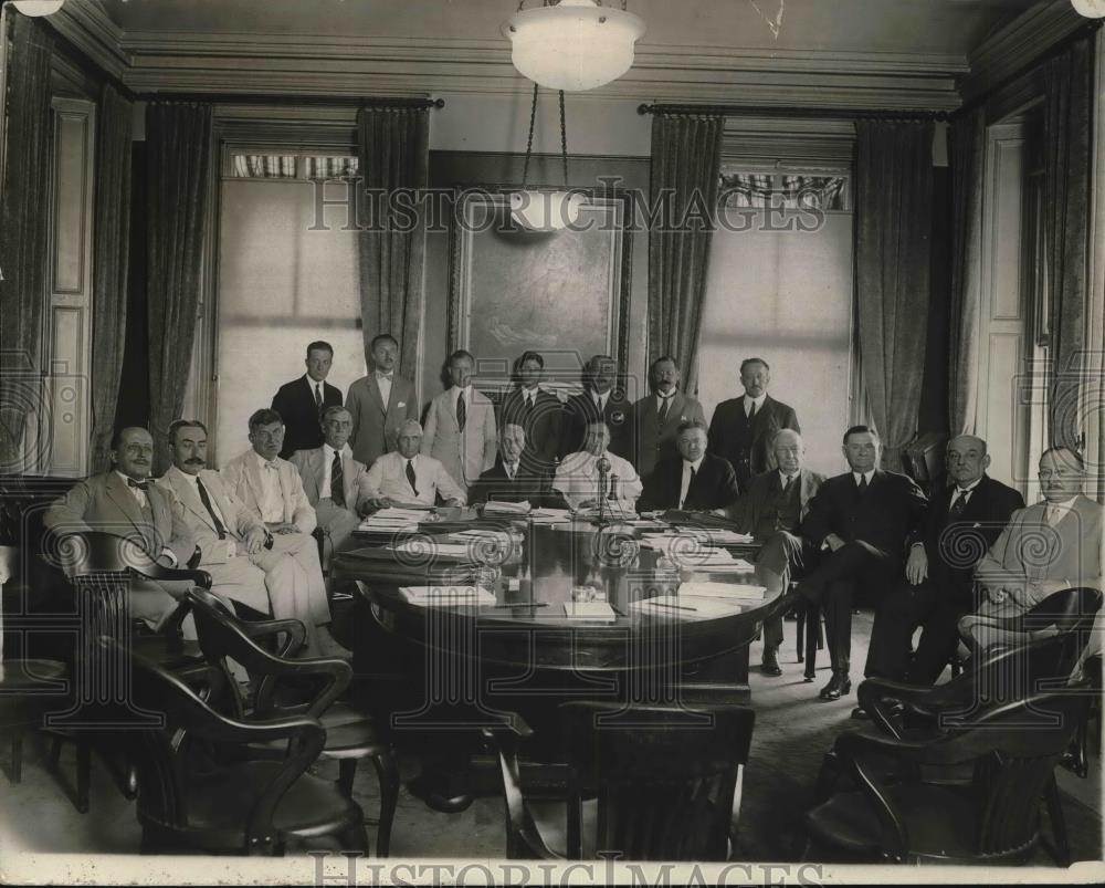 1925 Press Photo 1st Meeting of U. S. - Belgian Debt Commission in Washington - Historic Images
