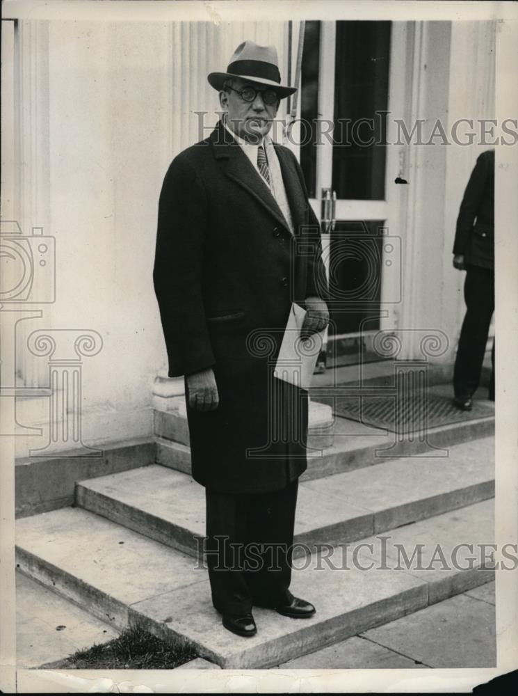 1933 Press Photo Edwin A. Halsey,Senate Sec & Sgt at Arms at Democratic Conv. - Historic Images