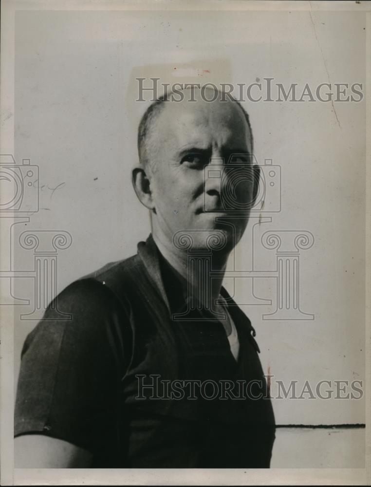 1935 Press Photo Irl Tubba University of Miami Florida Football Coach - Historic Images