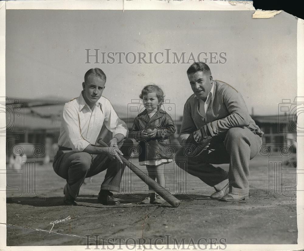 1932 Press Photo Eddie Marshal Helen Louise Fitzsimmons, Fred Fitzsimmons - Historic Images